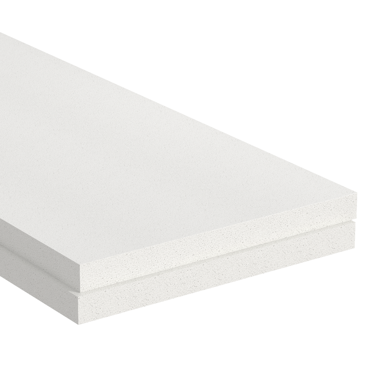 White XPS core board on a white background